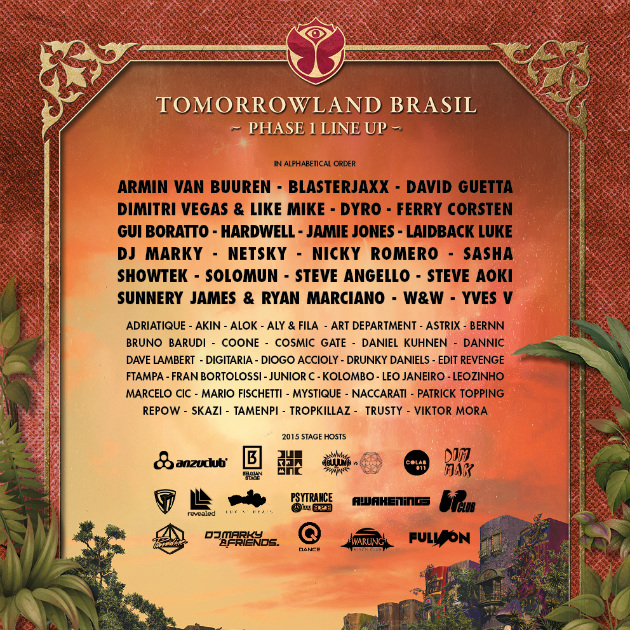 Tomorrowland Brasil divulga lineup com David Guetta, Hardwell e Armin