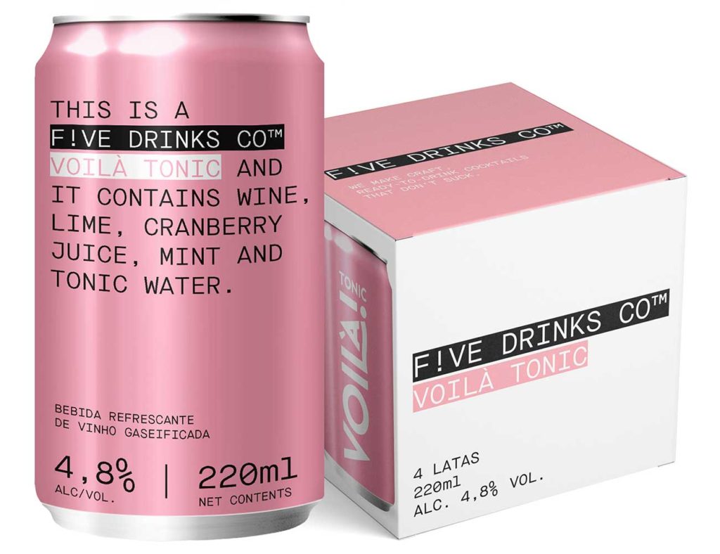 F!ve Drinks Co. chega ao Brasil e é a nova opção de drinks prontos para